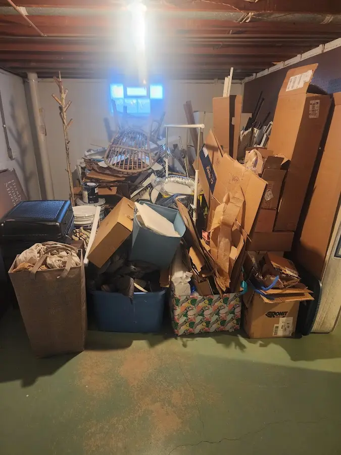 Roll-off dumpster container at job site for Yard Waste Dumpster Rental in Denmark